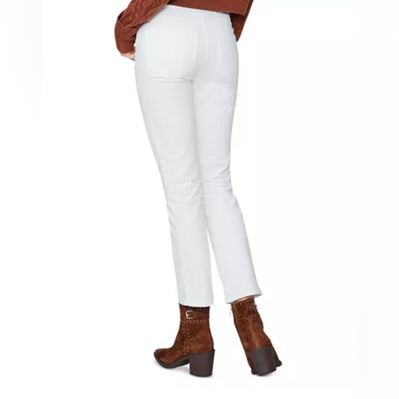 New Paige Cindy High Rise Ankle Straight Corduroy Jeans in Ecru - Picture 6 of 11